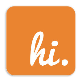hi fyrkantigt visitkort