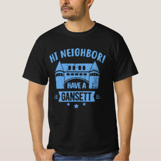 Hi granne har ett Gansett Retro Stil Gift T Shirt