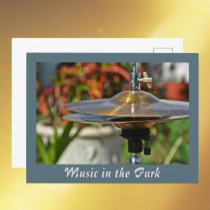 Hi-Hat Cymbals Music i Park Photographic Vykort