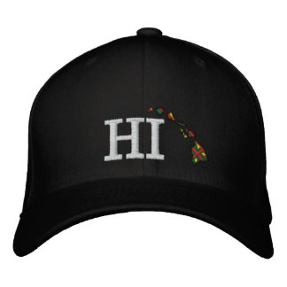 HI Hawaii Embroized Hat Broderad Keps