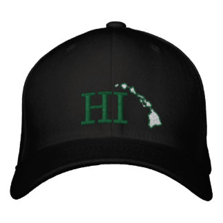 HI Hawaii Hat Broderad Keps
