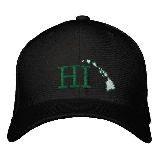 HI Hawaii Hat Broderad Keps (Framsida)