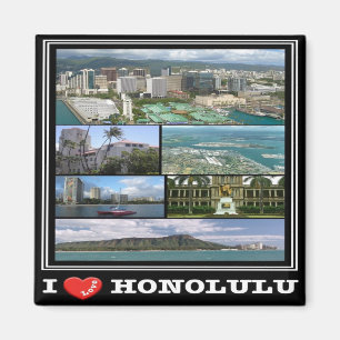 HI - Hawaii - Honolulu - I Kärlek Magnet