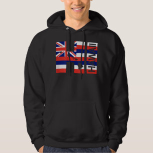 HI Hawaii Islands Hawaiian Flagga Beach Hoodie