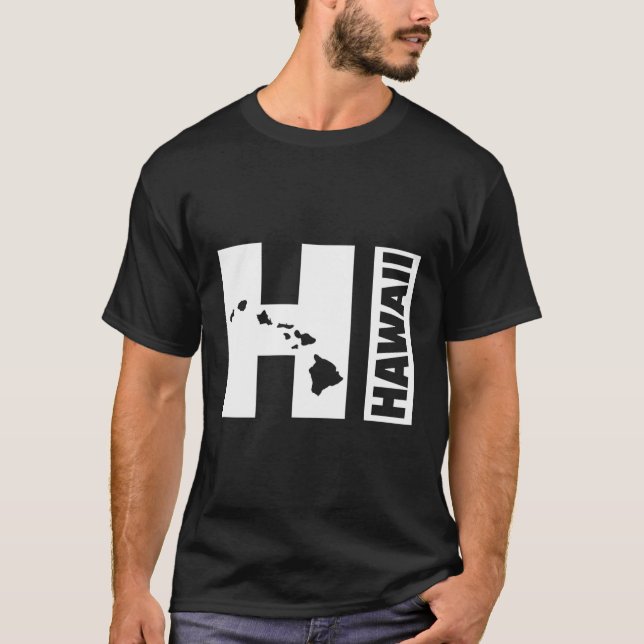 Hi Hawaii Islands T Shirt (Framsida)