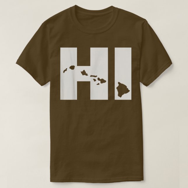 Hi Hawaii Karta 1498  T Shirt (Design framsida)