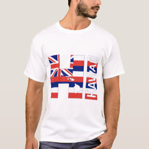 HI Hawaiiöarna Hawaii Flagga T Shirt