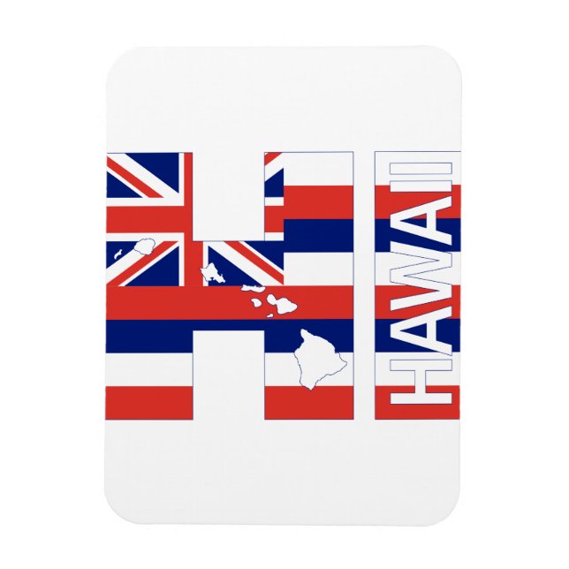 HI Hawaiiöarna Hawaiian Flagga Magnet (Vertikal)