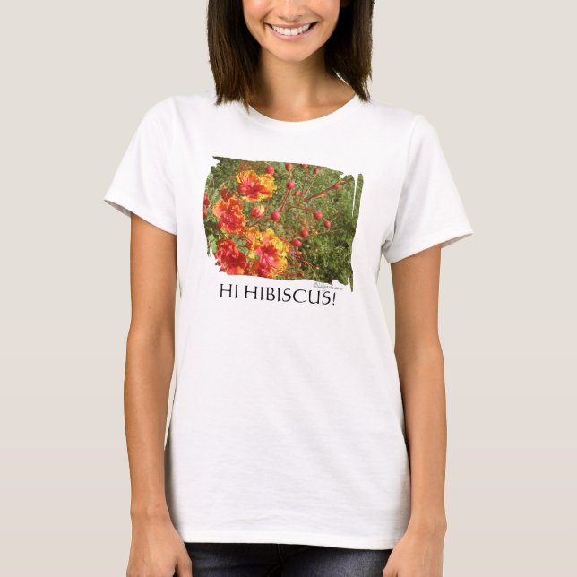 Hi Hibiscus Flower-Tanktopet Tee (Framsida)