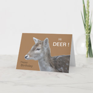 Hi HJORT Birthday Greeting Card Kort