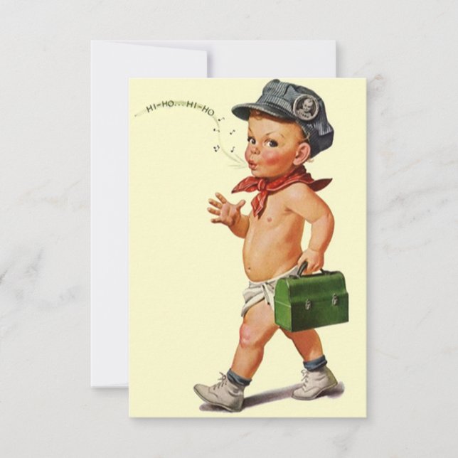 Hi Ho Whistler Design Vintage - tomma inbjudningar (Framsida)