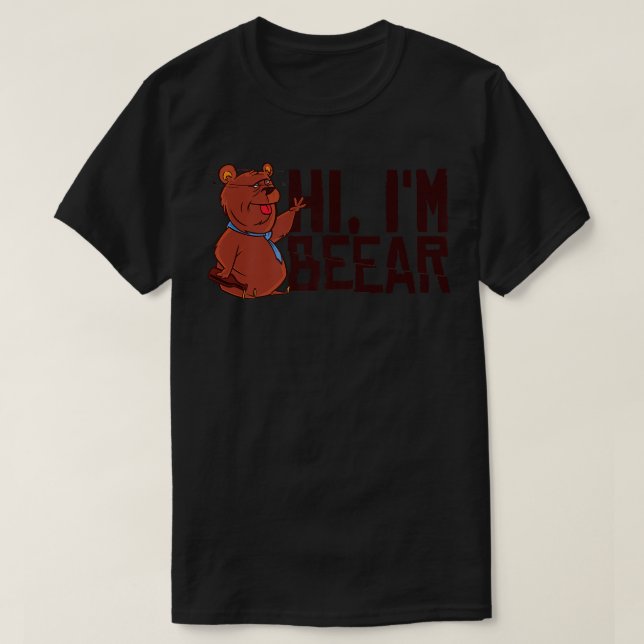 Hi, I'm Beear Drunk Bear Funny Animal Premium  T Shirt (Design framsida)