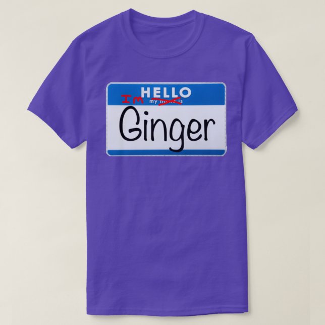 hi im ginger t shirt (Design framsida)