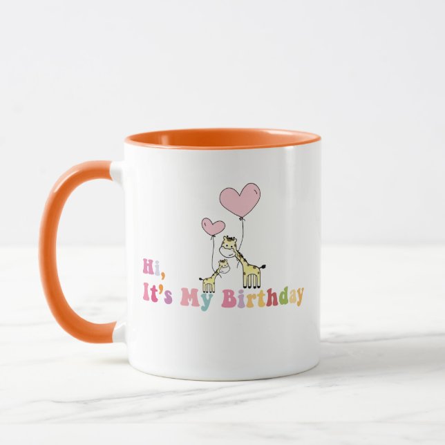 Hi, It’s My Birthday Mug – Fun Celebration Gift Id Mugg (Vänster)