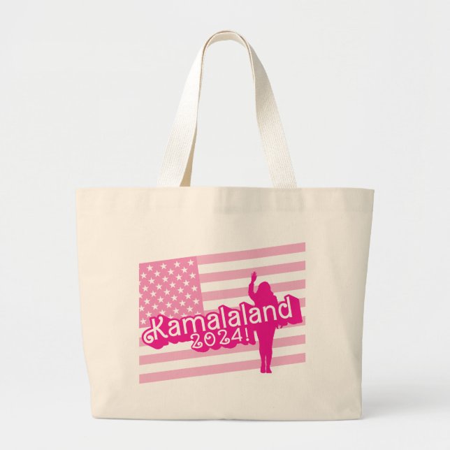 "Hi Kamala" - Jumbo Tote (ingen tagline) Jumbo Tygkasse (Framsidan)