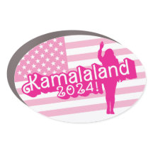 "Hi Kamala" - Oval Car Magnet (ingen tagline)