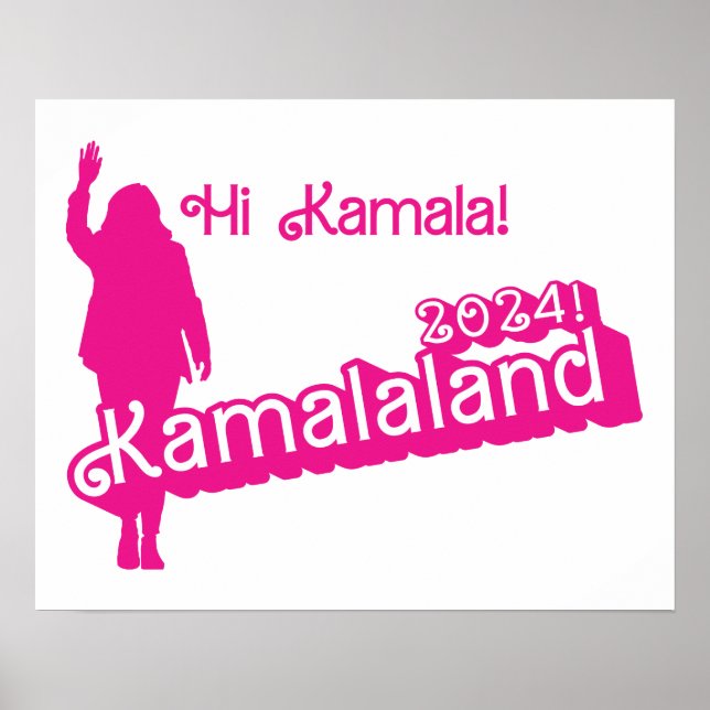 "Hi Kamala" - Poster Vågrät (tagline B) (Framsidan)
