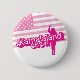 "Hi Kamala" - Round Button (ingen tagline) Knapp