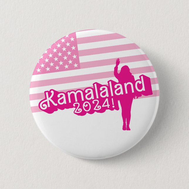 "Hi Kamala" - Round Button (ingen tagline) Knapp (Framsida)
