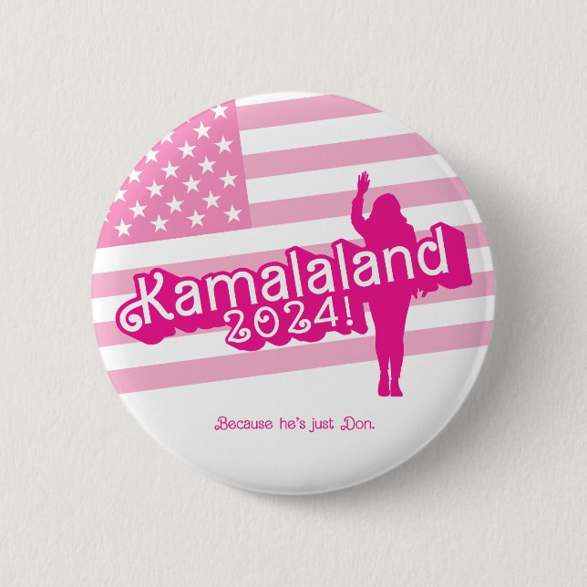"Hi Kamala" - Round Button (tagline A) Knapp (Framsida)
