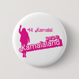 "Hi Kamala" - Round Button (tagline B) Knapp