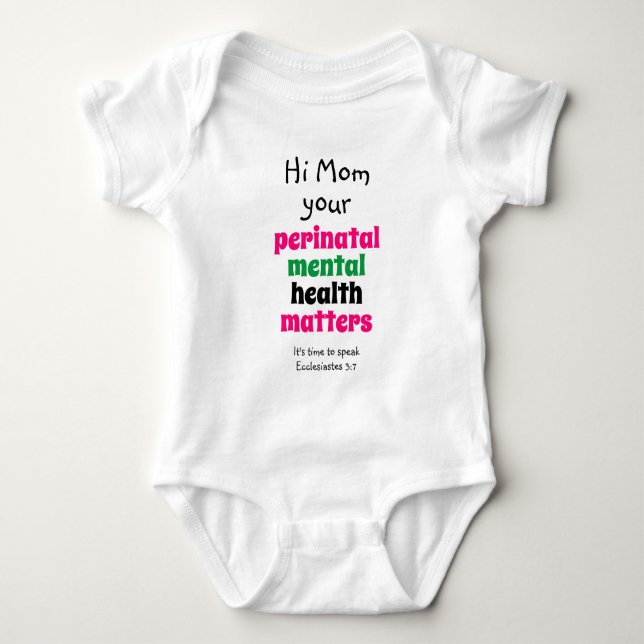 Hi Mamma Perinatal Mental Health Matters T Shirt (Framsida)