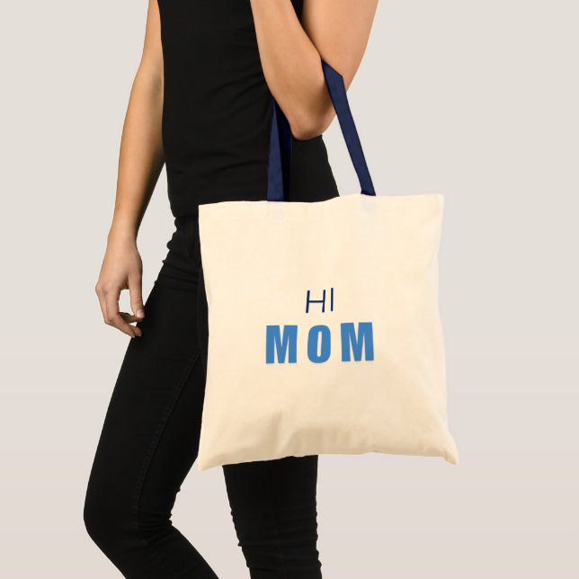 Hi Mom Baby Boy tote bag Tygkasse (Framsida (produkt))