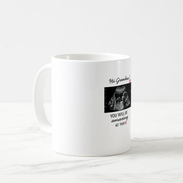 Hi Mormor Graviditet Förklaring Mugg | Ultraljud (Framsida vänster)