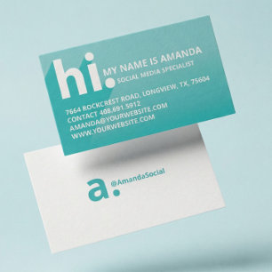 Hi My Namn är fet diagonal skuggradient Visitkort