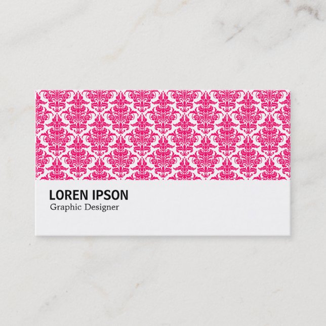 Hi-Phi - 0241 Neon Red Damask Visitkort (Framsida)
