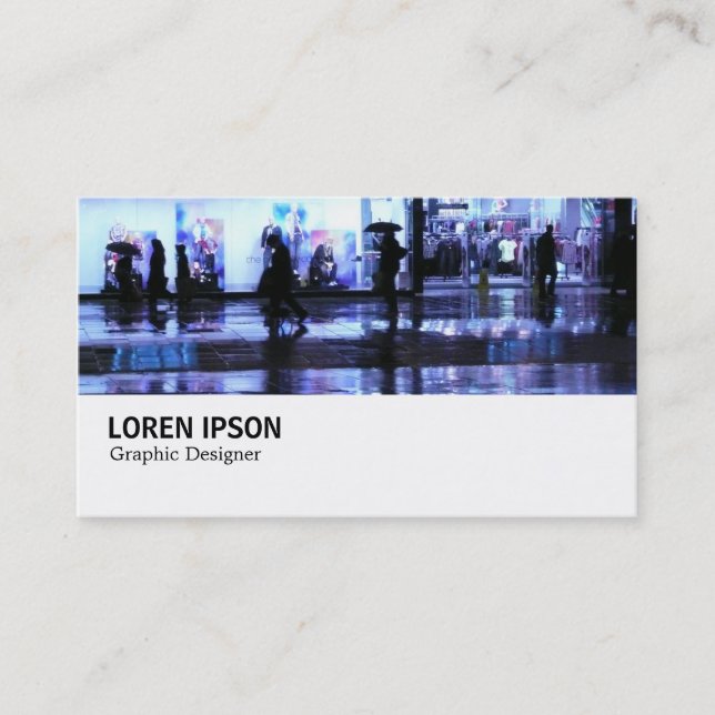 Hi-Phi - 035 - Shopping in the Rain Visitkort (Framsida)