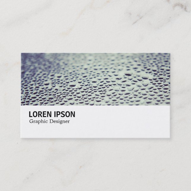 Hi-Phi - Vatten droplets på glas Visitkort (Framsida)