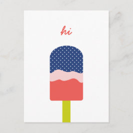 Hi Popsicle i Personligen Blue Coral Roligt Vykort