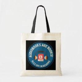 Hi Res Audiobook Älskare Tote Bag Mörk Tygkasse