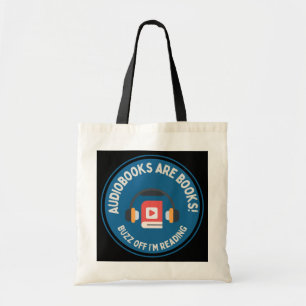 Hi Res Audiobook Älskare Tote Bag Mörk Tygkasse