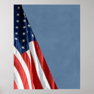 Hi Res COMPACT PHOTO BACKDROP - US Flagga on Slate Poster