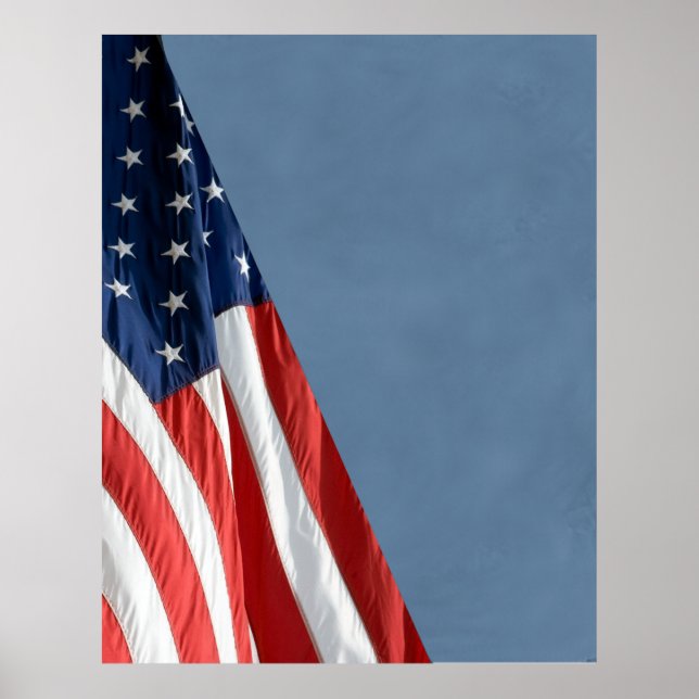 Hi Res COMPACT PHOTO BACKDROP - US Flagga on Slate Poster (Framsidan)