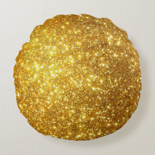 Hi-res golden grunge-bakgrund, raster illustrati rund kudde