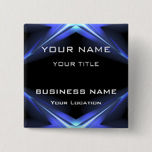 Hi Tec Futuristiska Business Namn bricka Knapp