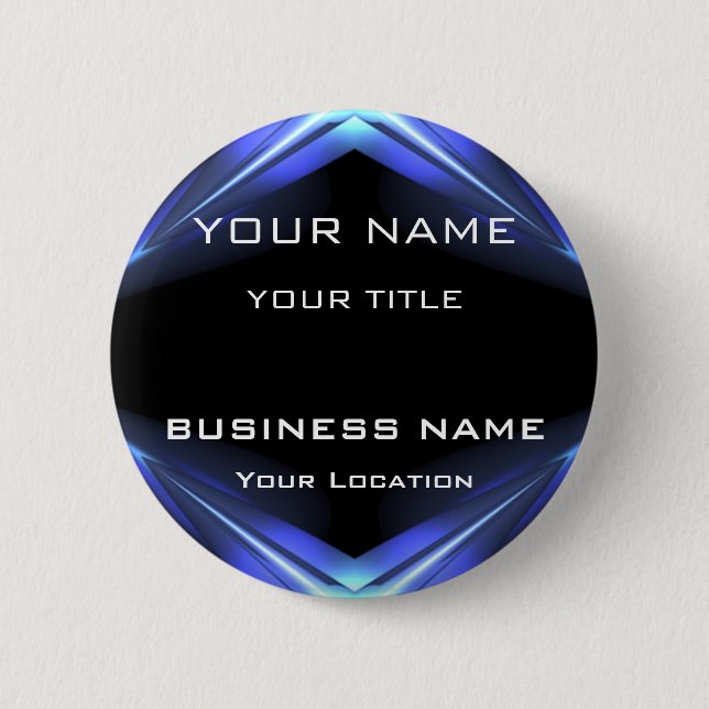Hi Tec Futuristiska Business Namn bricka Knapp (Framsida)