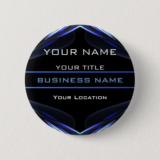 Hi Tec Futuristiska Business Namn bricka Knapp (Framsida)