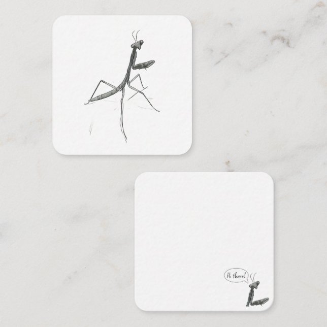 Hi there! Praying Mantis Anteckningskort (Fram/baksida)