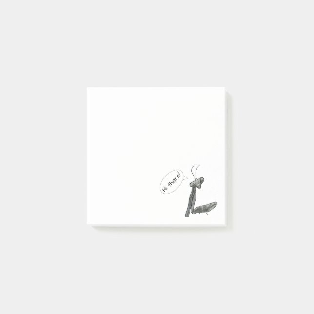 Hi there Praying Mantis Post-it Block (Framsida)