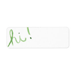 "HI" Vår Watercolor Returadress Etikett