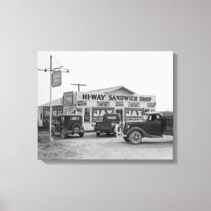 Hi-Way Sandwich Shop, 1939 Canvastryck