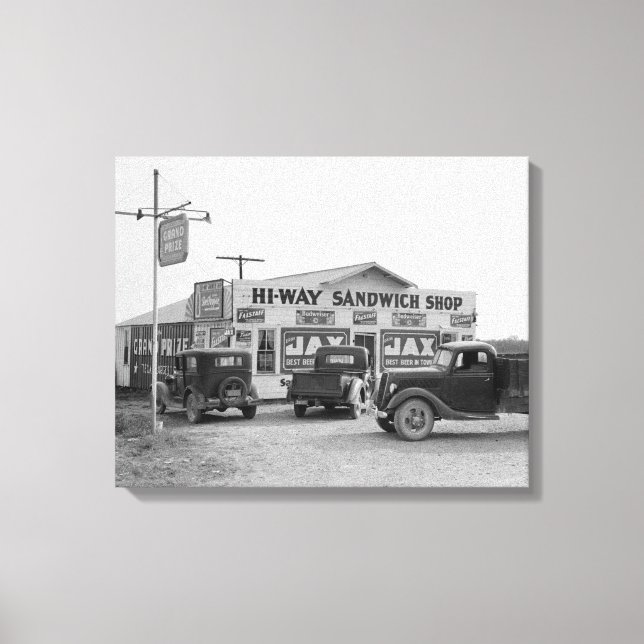 Hi-Way Sandwich Shop, 1939 Canvastryck (Framsida)