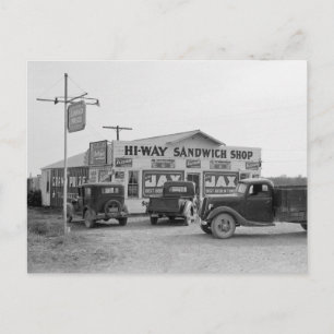 Hi-Way Sandwich Shop, 1939 Vykort