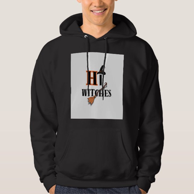 HI WITCHES T-Shirt Hoodie (Framsida)