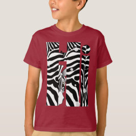 "Hi" Zebra Black/White Rand Abstrakt Trendig T Shirt