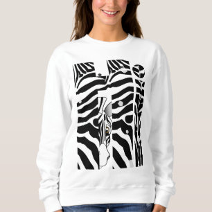 "Hi" Zebra Black/White Rand Abstrakt Trendig T Shirt